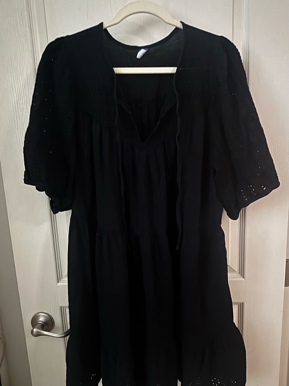 Black Women’s Tiered Peasant Dress Classic Boho Style